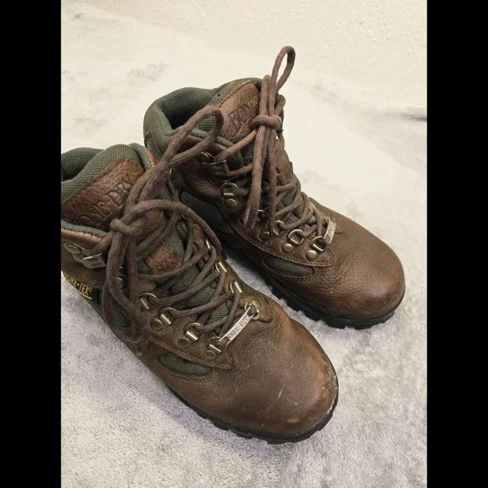 RedHead Bone Dry Boots Mens 7M Brown Leather Goretex Hiking I-1104‎